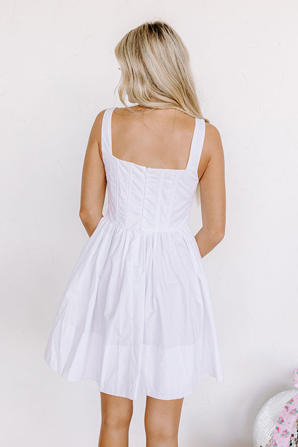 Ultimate Stay Flirty Corset Mini Dress - White