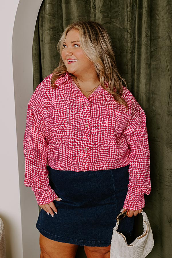 Premium Houndstooth Elegance Top - Ultimate Style Upgrade