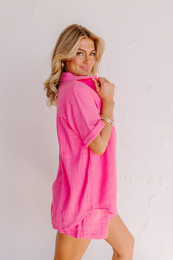 Premium Coastal Bliss Top: Ultimate Pink Edition