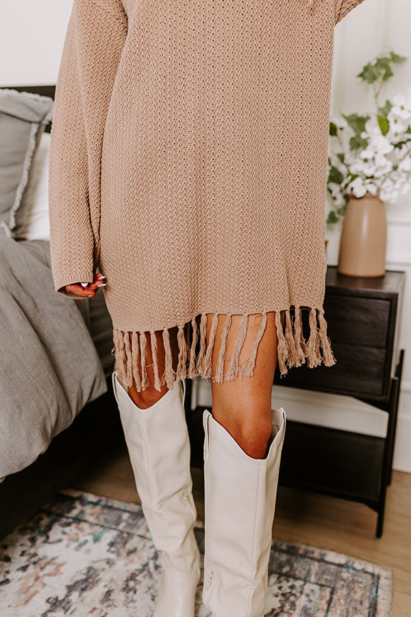 Premium Brown Sugar Knit Sweater Dress - Ultimate Fall Fashion