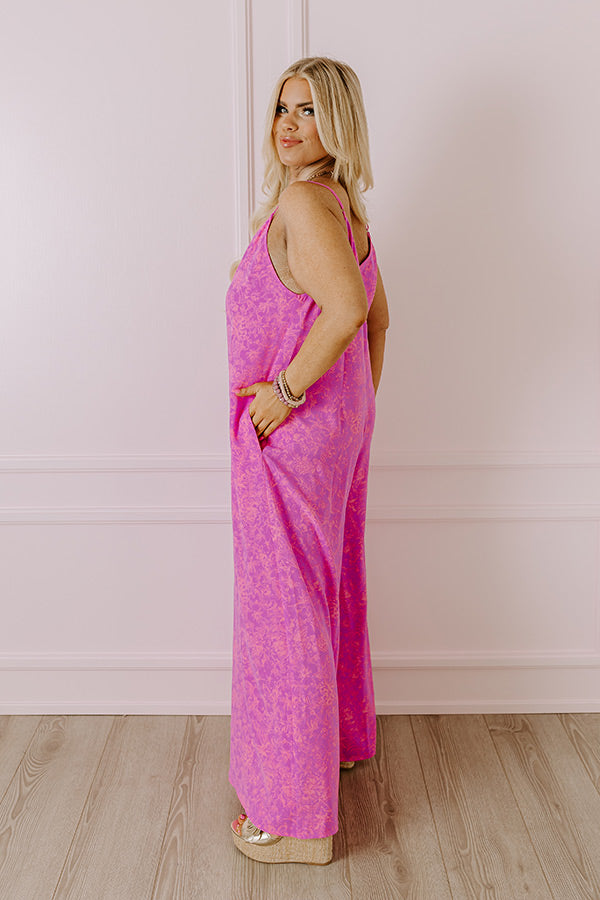 Ultimate Chic Floral Jumpsuit - Violet Curves Collection