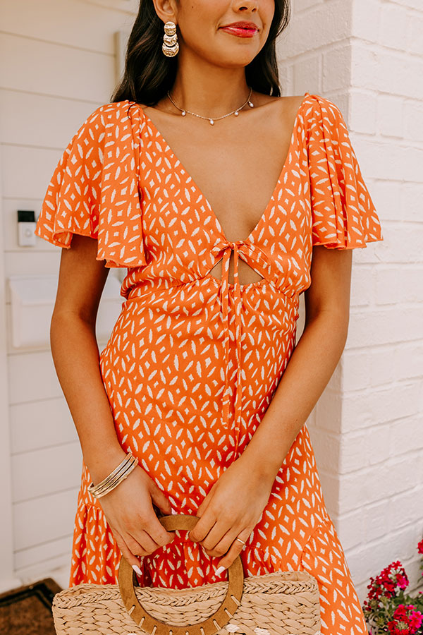 Ultimate Iconic Crush Cut Out Maxi Dress - Orange