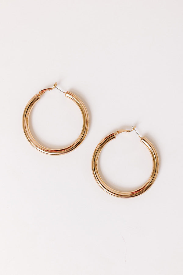 Ultimate Glam Gold Hoop Earrings - 2 Inch Chic Style