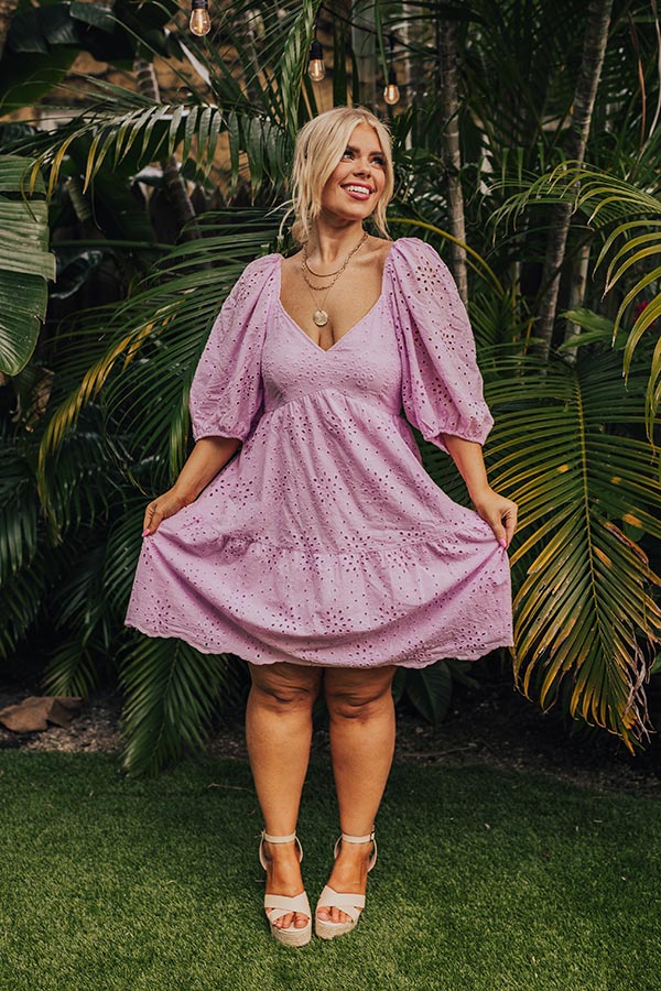 Ultimate Stunning Gaze Eyelet Dress – Effortless Elegance