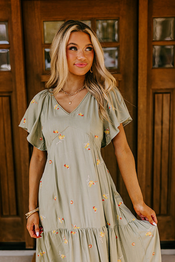 Ultimate Summer Sorbet Embroidered Maxi Dress