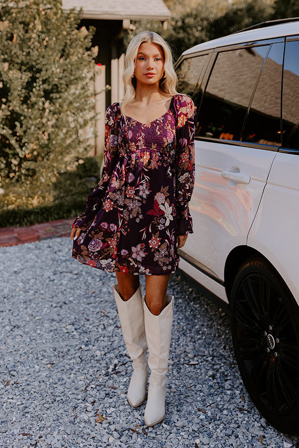 Premium Boho Floral Mini Dress - Ultimate Autumn Style