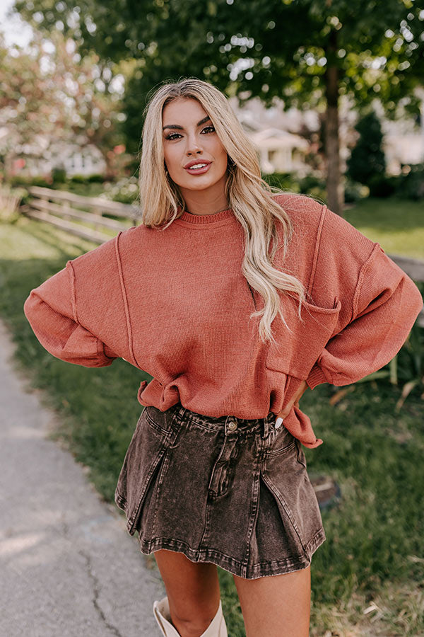 Premium Rust Knit Sweater - Ultimate Autumn Style