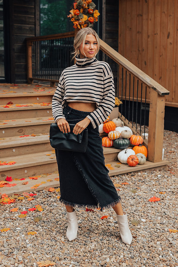 Premium Ski Lodge Stripe Knit Sweater