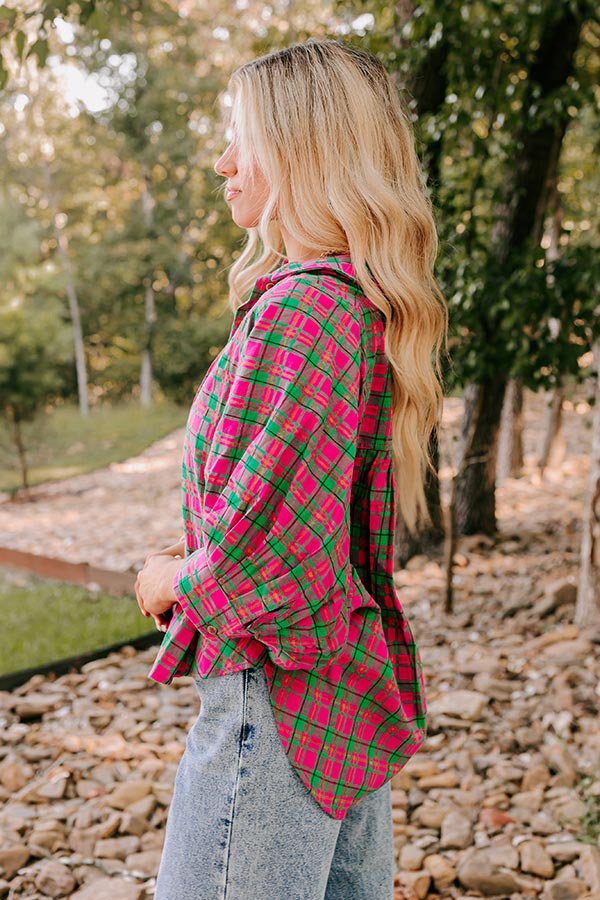 Premium Maple Grove Plaid Button-Up Shirt