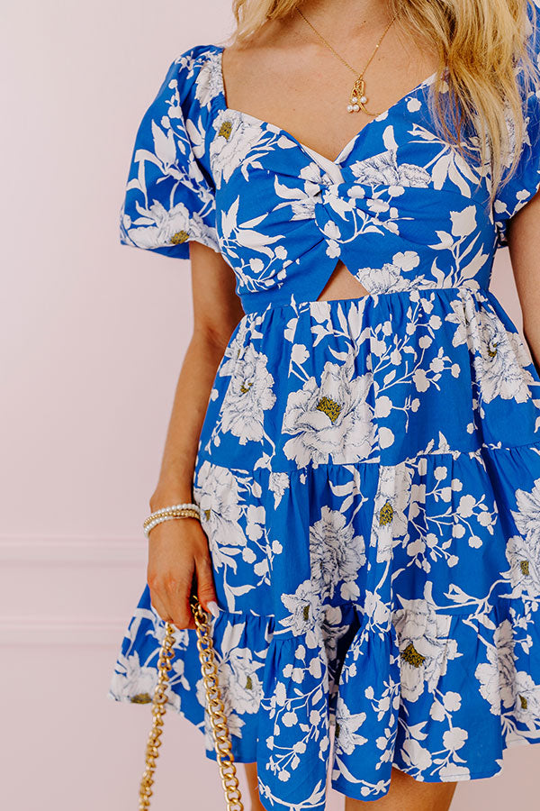 Premium Wisteria Lane Floral Mini Dress - Summer Breeze Edition