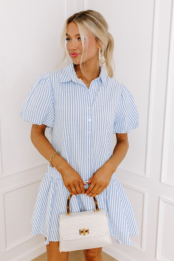 Ultimate Clubhouse Chic Stripe Mini Dress