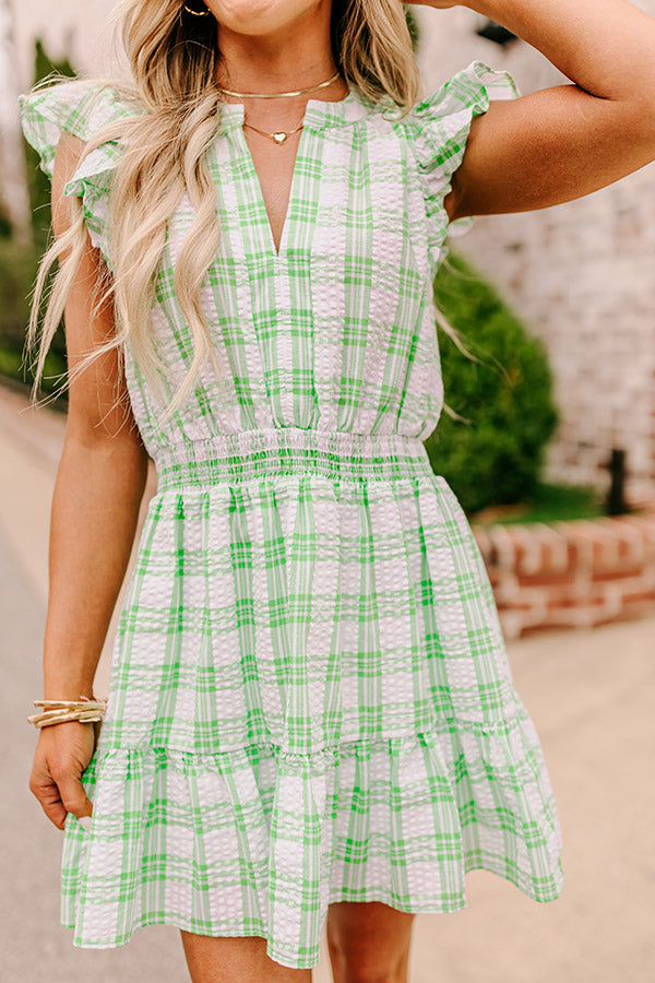 Premium Lime Gingham Picnic Romper - Ultimate Summer Style