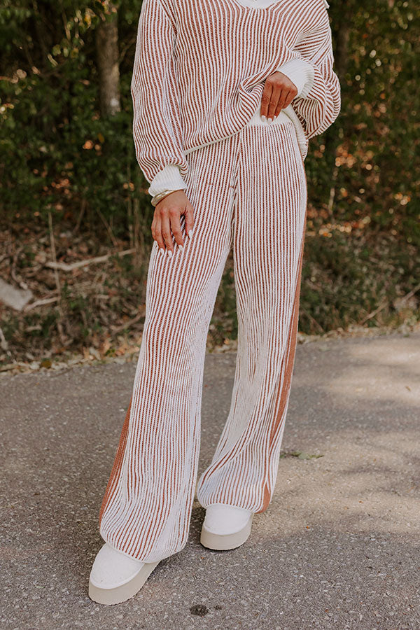 Premium Uptown Chic High Waist Ribbed Pants in Ivory - Ultimate Comfort & Style