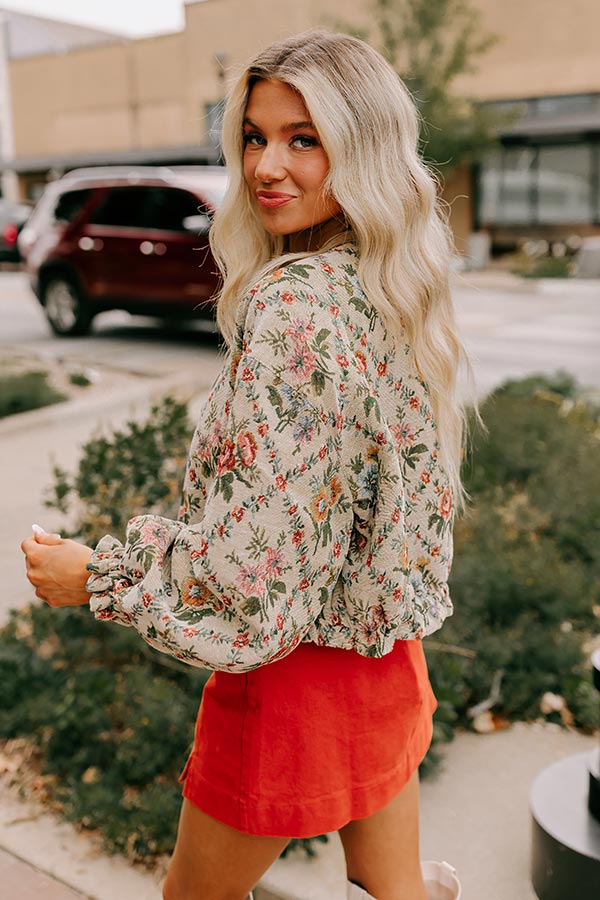 Premium Floral Ruffle Bomber Jacket - Ultimate Feminine Style