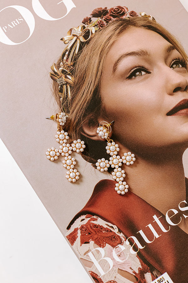 Premium Faith-Inspired Pearl Cross Earrings