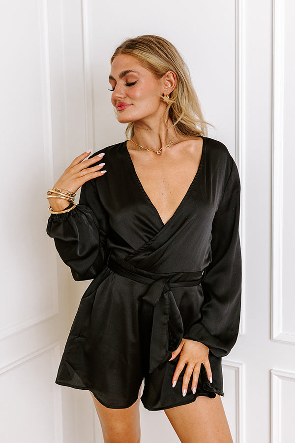 Ultimate Black Party Dreams Romper - Chic & Flirty