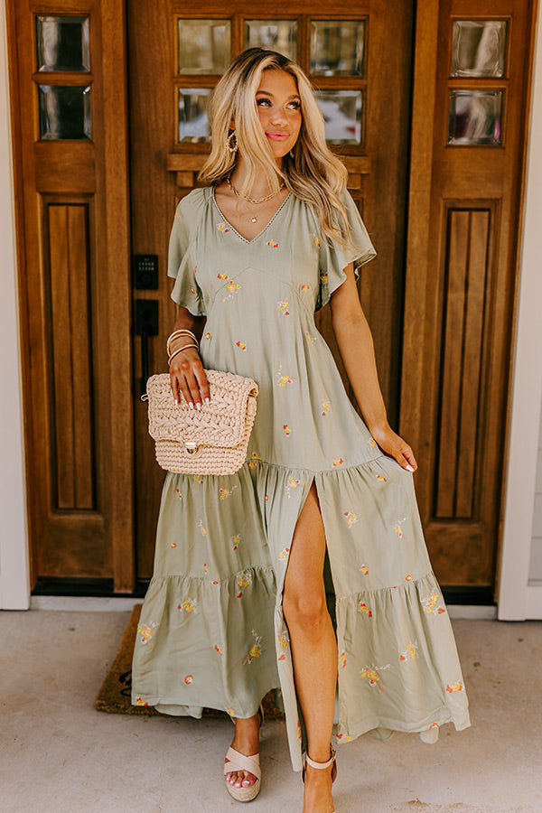 Ultimate Summer Sorbet Embroidered Maxi Dress