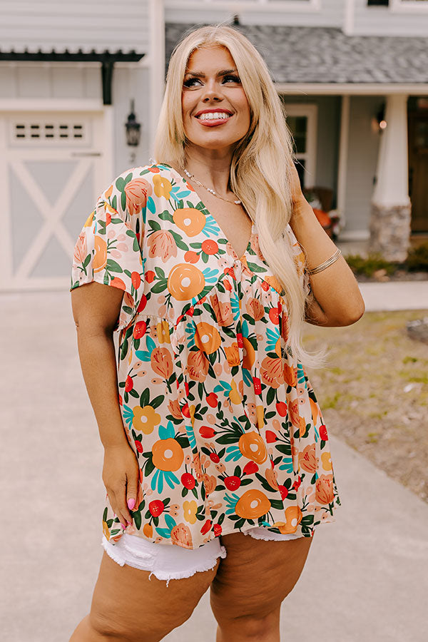 Premium Champagne Curves Babydoll Top - Memories On Repeat