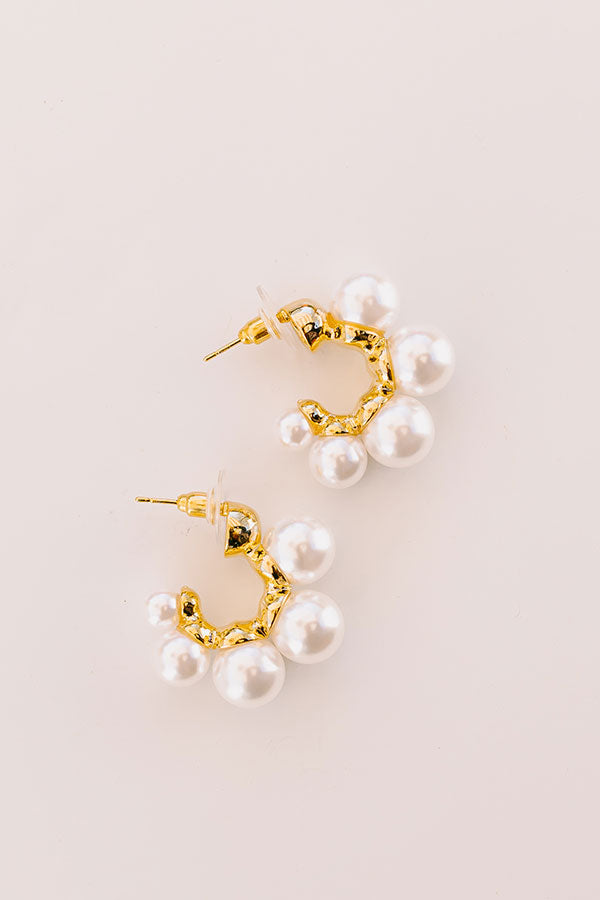 Premium Gold Vermeil Pearl Hoop Earrings - Elevate Your Style
