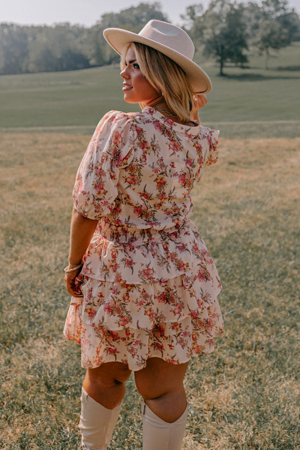 Ultimate Romance Floral Mini Dress - Curves & Elegance