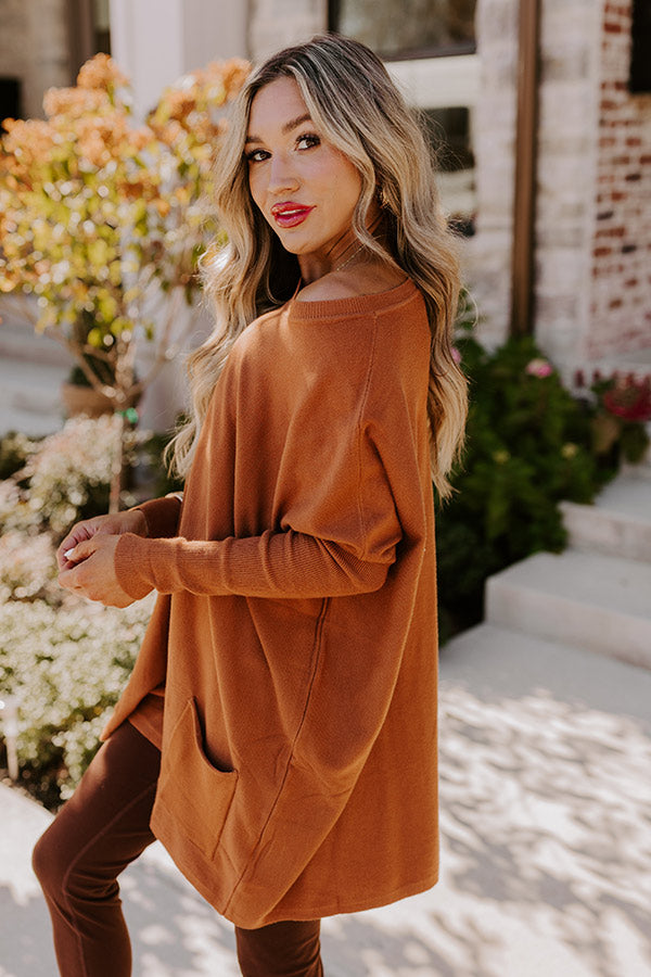 Ultimate Cozy Rust Sweater Top - Effortless Style