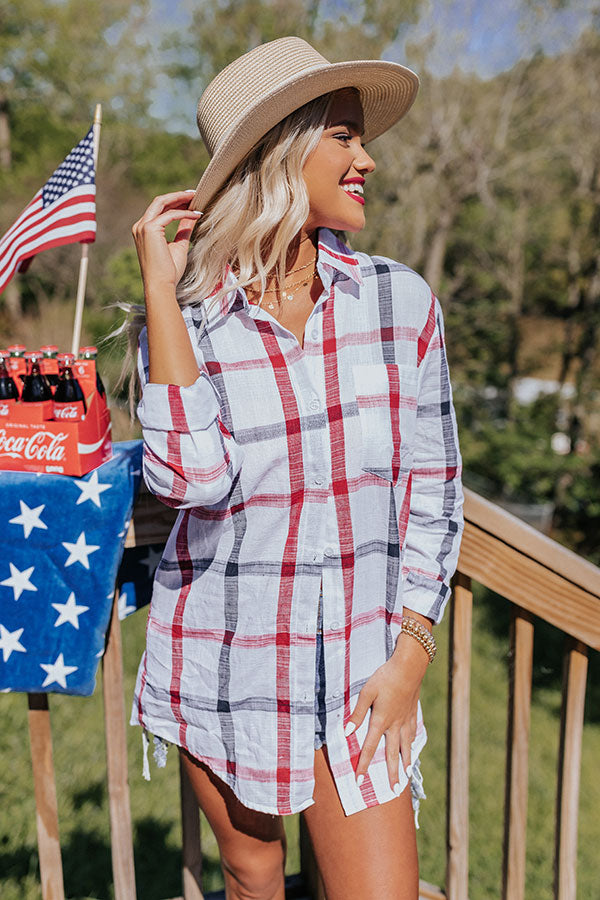 Premium Flannel Button-Down Top - Brulee Babe Collection