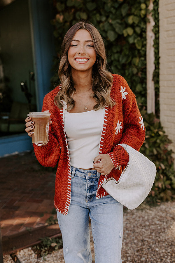 Premium Rust Chai Latte Knit Cardigan - Ultimate Cozy Style