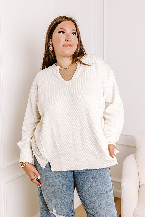 Premium Cream Curves Shift Top - Ultimate Casual Style