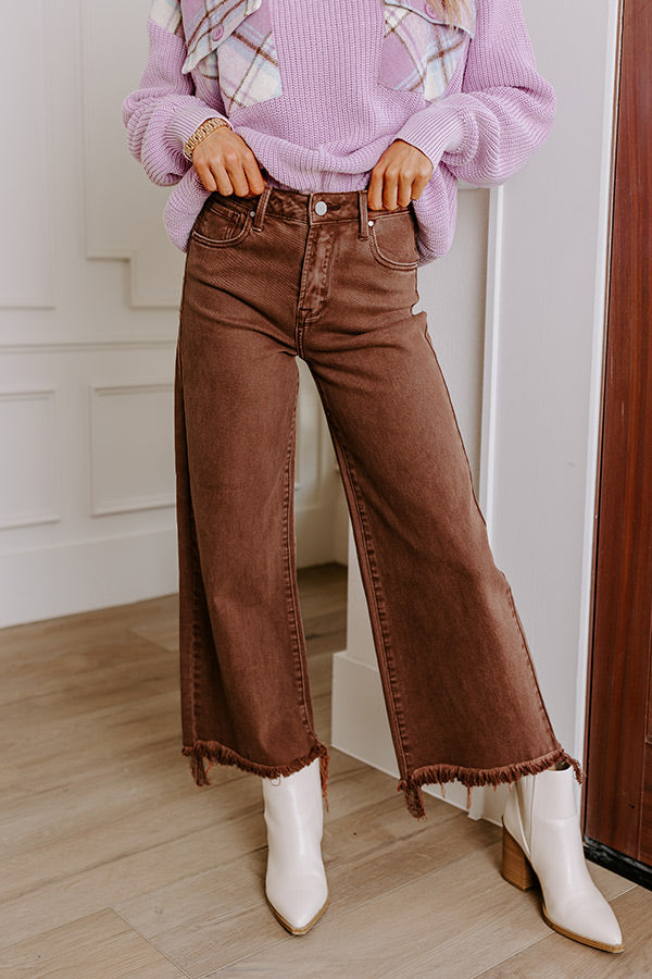 Premium Utopia High Waist Straight Leg Jean in Chocolate - Ultimate Style & Comfort