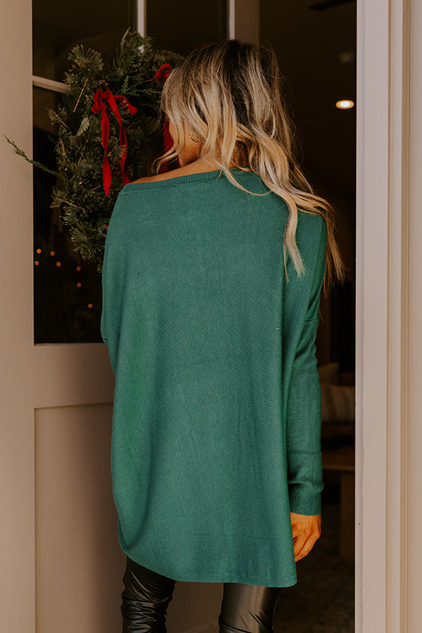 Premium Always Cozy Sweater Top - Ultimate Comfort in Hunter Green