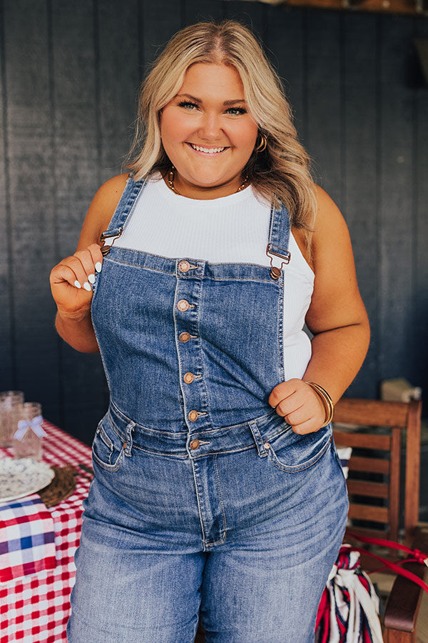 Judy Blue Premium Bella Crop Overalls - Ultimate Comfort & Style