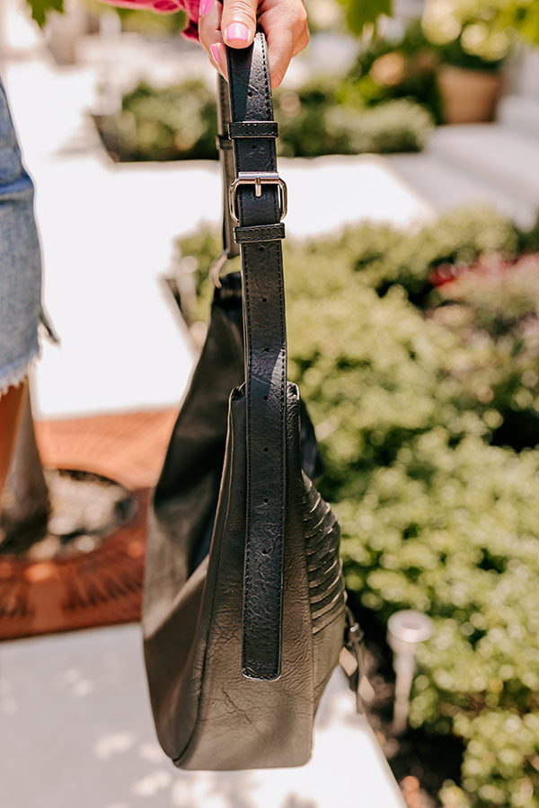 Ultimate Block Party Chic Faux Leather Purse in Black