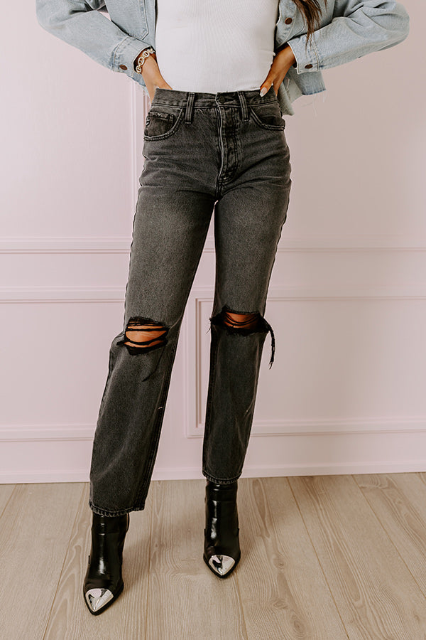 Premium KanCan Jackson High Waist Vintage Black Distressed Jeans