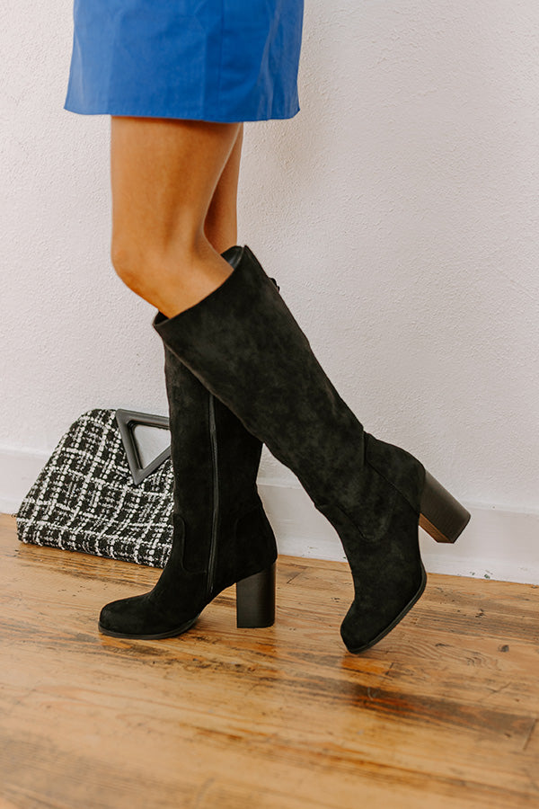 Ultimate Faux Suede Knee-High Boots - The Hot Date Edition