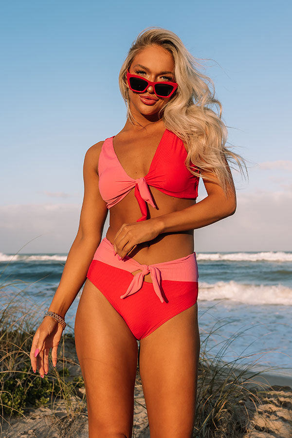 Premium Ocean Dip High Waist Color Block Bikini Bottom - Ultimate Summer Style