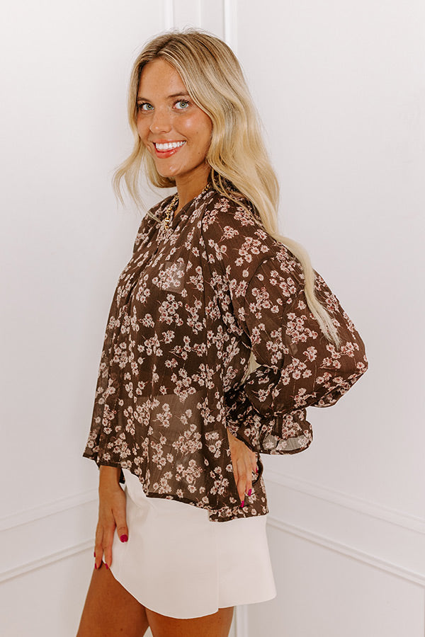 Premium Floral Fascination Shift Top - Ultimate Fall Fashion