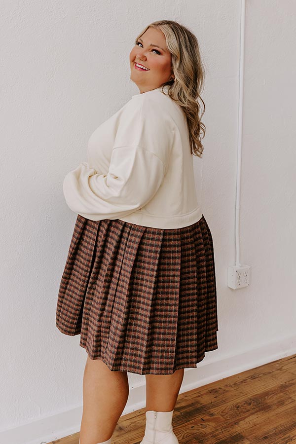 Premium Plaid Mini Dress for Curves - Ultimate Fall Style