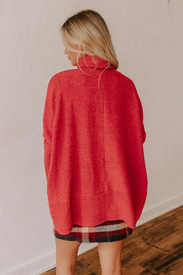 Premium Fireside Cuddles Sweater - Ultimate Cozy Red