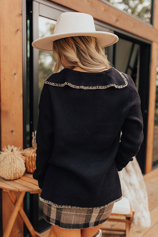 Premium Black Knit Sweater Top - Small Town Romance Collection