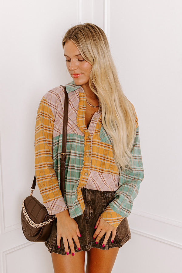 Premium Mountain Overlook Colorblock Flannel Shirt