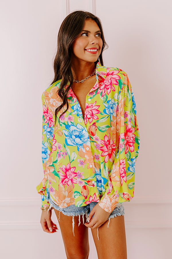 Ultimate Summer Mirage Floral Button-Up Shirt