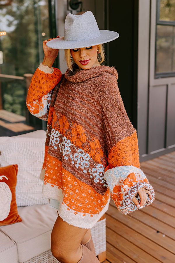 Premium Autumn Brunch Knit Sweater - Cinnamon Curves Edition