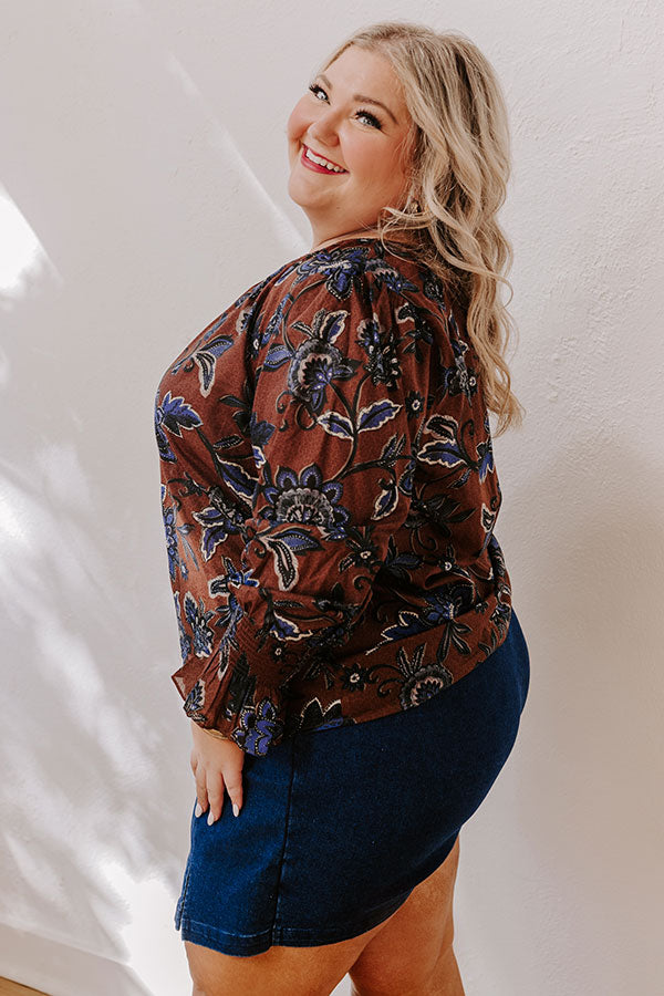 Premium Autumn Aura Floral Shift Top – Ultimate Style Upgrade