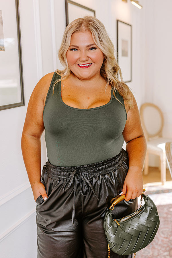 Premium Seamless Plus Size Tank - Hunter Green | Ultimate Comfort & Style