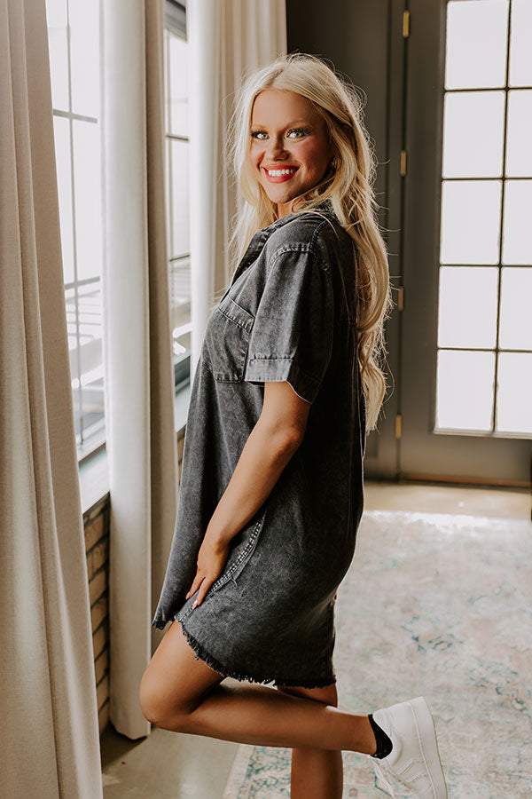 Ultimate Vintage Chambray Mini Dress - Backyard BBQ Essential