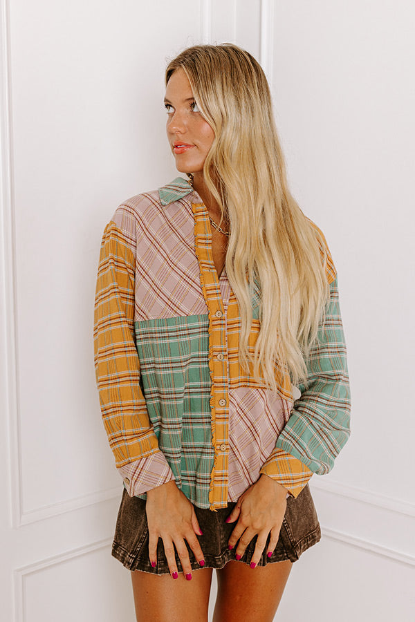 Premium Mountain Overlook Colorblock Flannel Shirt