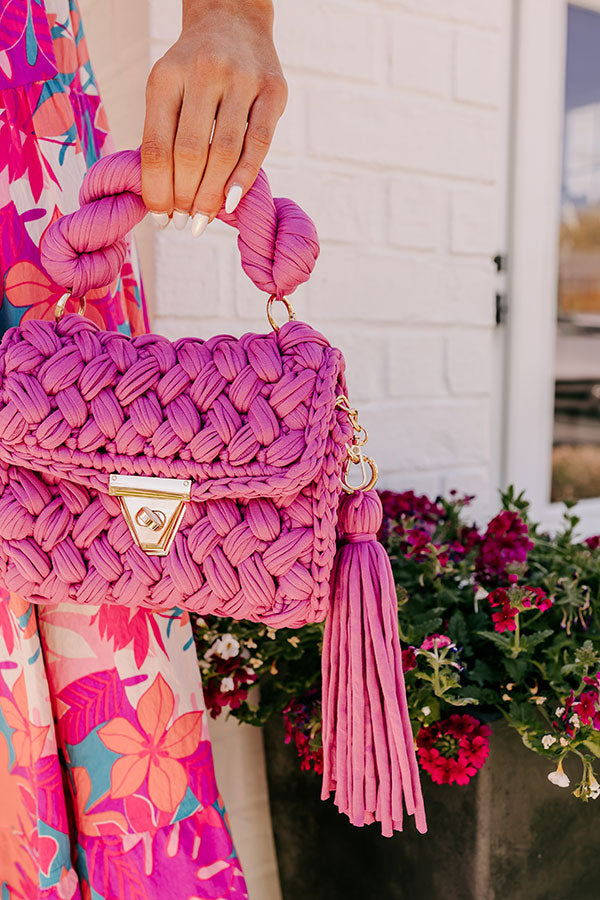 Premium Montego Woven Handbag in Violet - Ultimate Style Upgrade