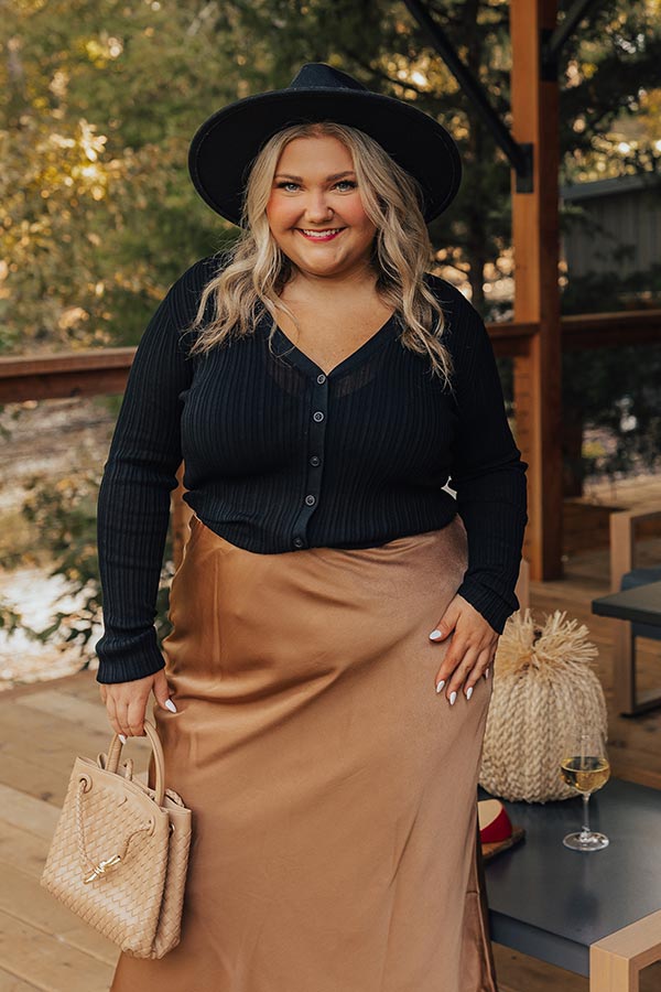 Premium Fresh Breeze Ribbed Cardigan - Black Curves | Ultimate Style & Comfort