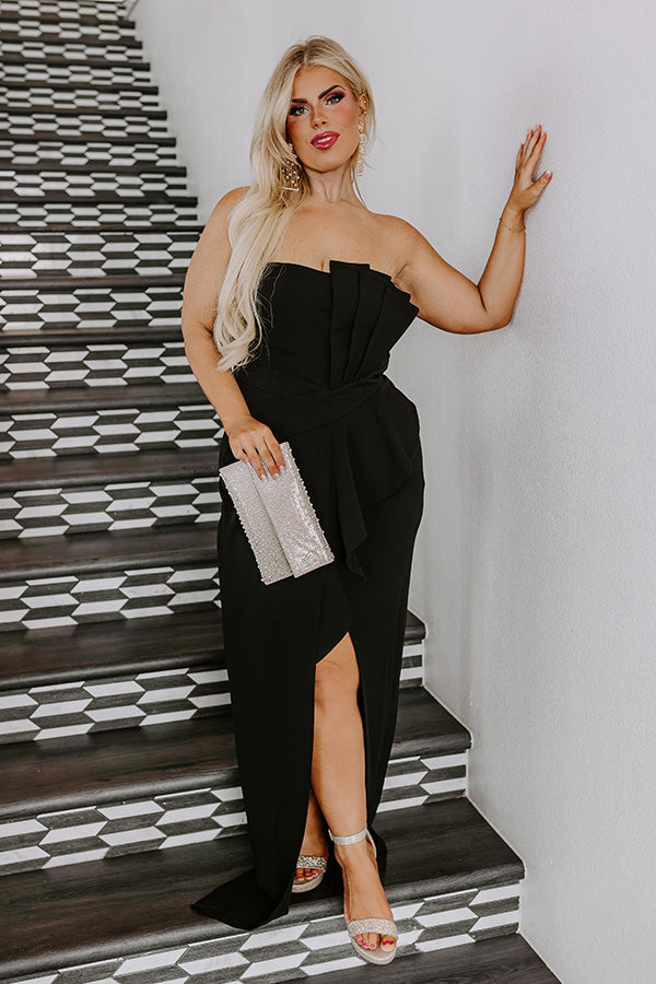 Premium Elegance Maxi Dress - Black Curves Edition