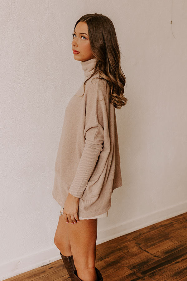 Ultimate Fireside Cuddles Sweater - Warm Taupe Cozy Essential